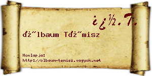 Ölbaum Témisz névjegykártya